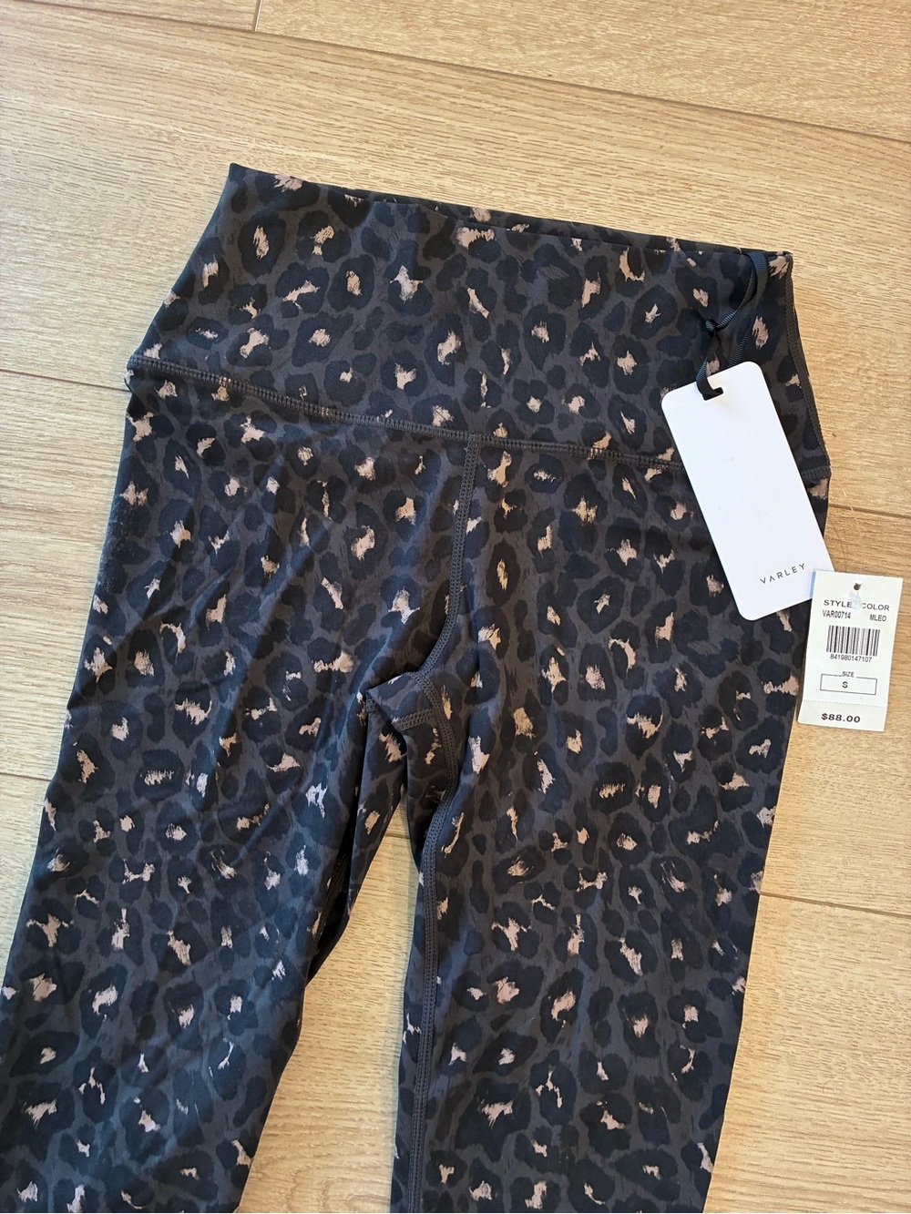 NWT Varley Women’s Montero Legging Molten Leopard Cropped Capri Size S